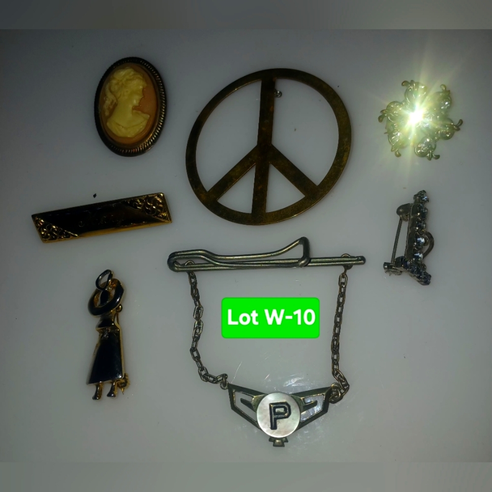 7 Misc. Vintage Brooch and Pin Lot